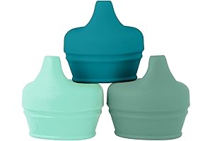 3-Pack Boon Snug Spout Lids | Adapts Kids Cups to Sippy Cups