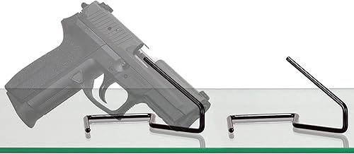 Gun Storage Solutions . Soportes de exhibición de pistola Kikstand de 22 cales y más grandes, estilos de recorte de estante de vidrio o de pie libre