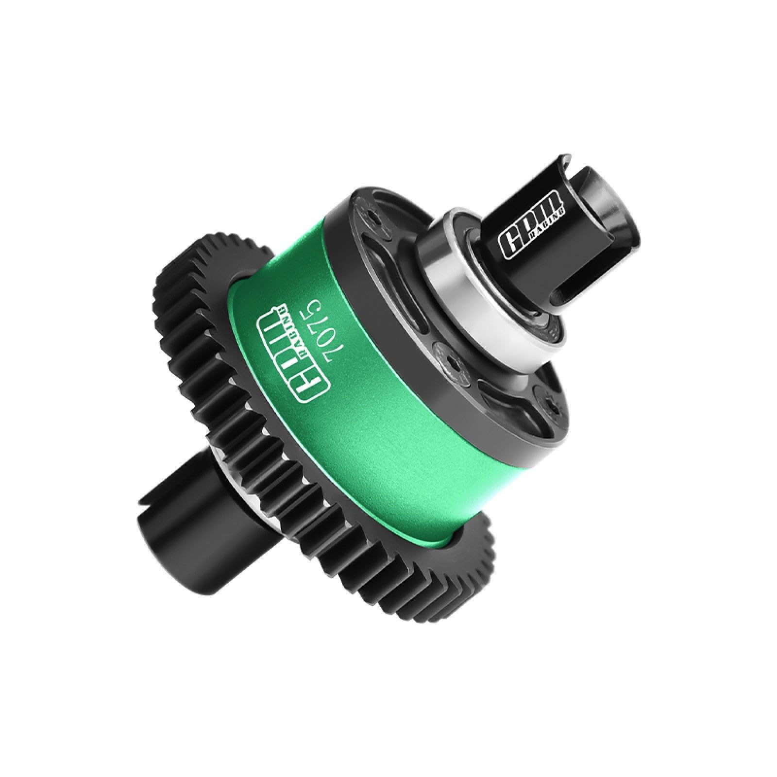 GPM 20Crmnti Steel + 7075 Alloy 46T Center Complete Differential For Traxxas 1/8 4WD Sledge Monster Truck 95076-4 Upgrades - Green