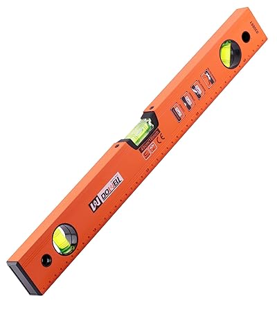 DOWELL 18 Inch Magnetic Spirit Level with Imperial scale, 3 Different Bubbles-45 degree/90 degree/180 degree, HY030661