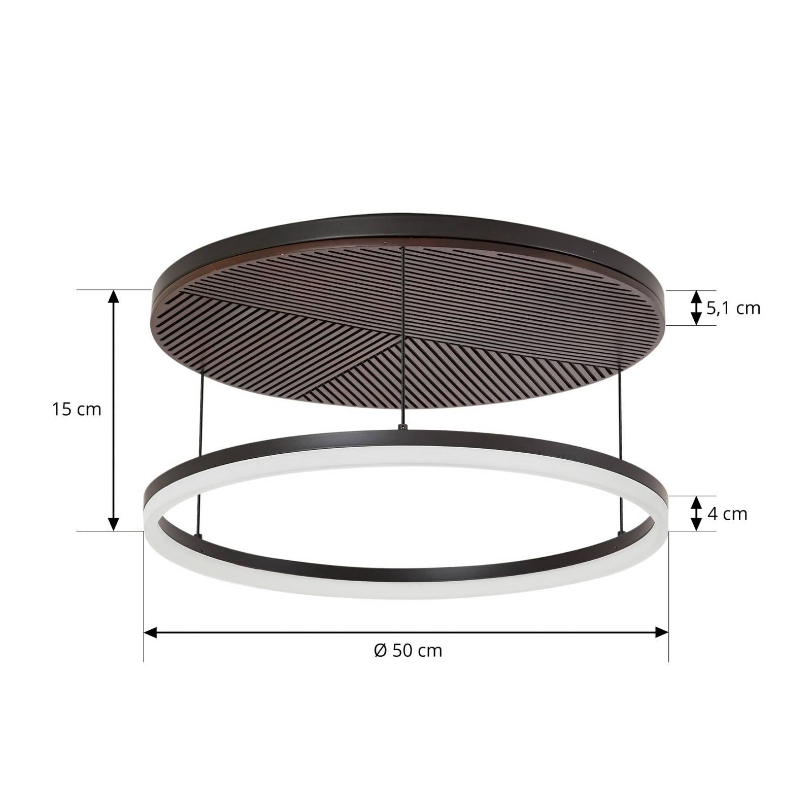 Lucande Plafoniera LED dimmerabile (Moderno) colore Nero, in Metallo ad es. Soggiorno & Sala da pranzo lampadina inclusa lampada plafoniera
