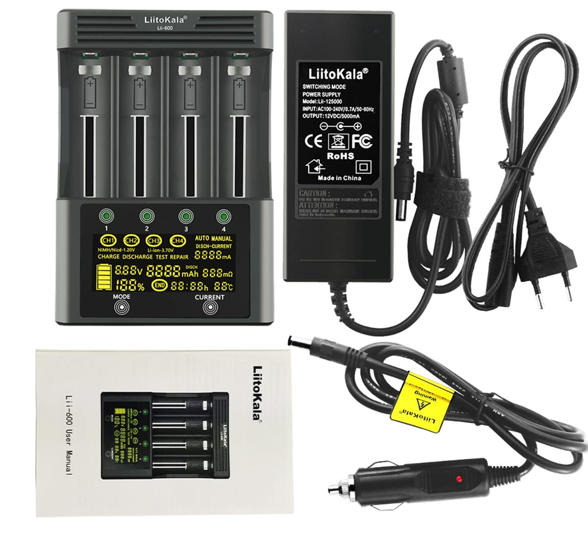 Chargeur 3.7 Xtar MC2 Li-Ion Pile Accu 14500 18650 18700 20700 21700 22650