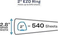 Vista 3 de Avery Durable View -Carpeta de 3 anillos EZD de 2 pulgadas, 1 carpeta blanca (09501)