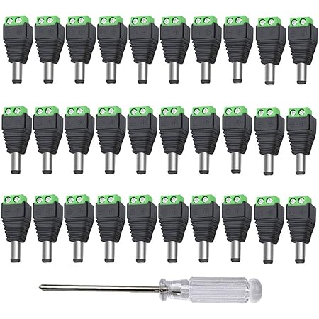 2/5 / 10PAIR 5.5MM X 2.1MM DC MOUNT CONNECTOR DC 5.5 X 2.1 DC Hím Női Terminál 12V DC Tápegység - Foto 9