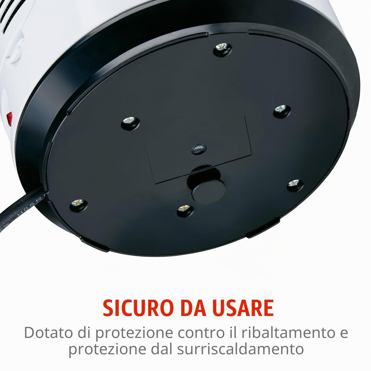 alpina Termoventilatore elettrico e ventilatore 1500 W - Radiatore con timer e telecomando - Radiatore oscillante con funzione di raffreddamento e riscaldamento - 18 x 18 x 37 cm