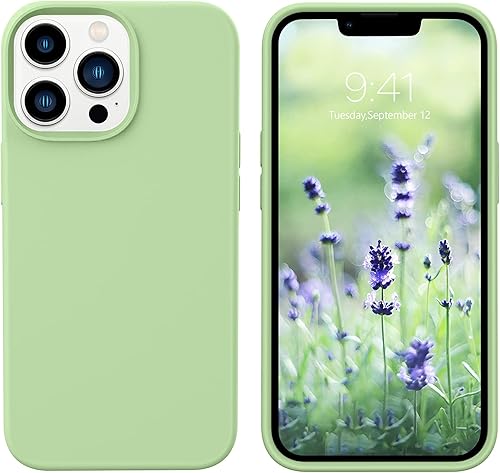 Miniatura 9 de GUAGUA Funda compatible con iPhone 13 Pro de 6.1 pulgadas de silicona líquida de gel suave, delgada, forro de microfibra delgada, textura de cojín,
