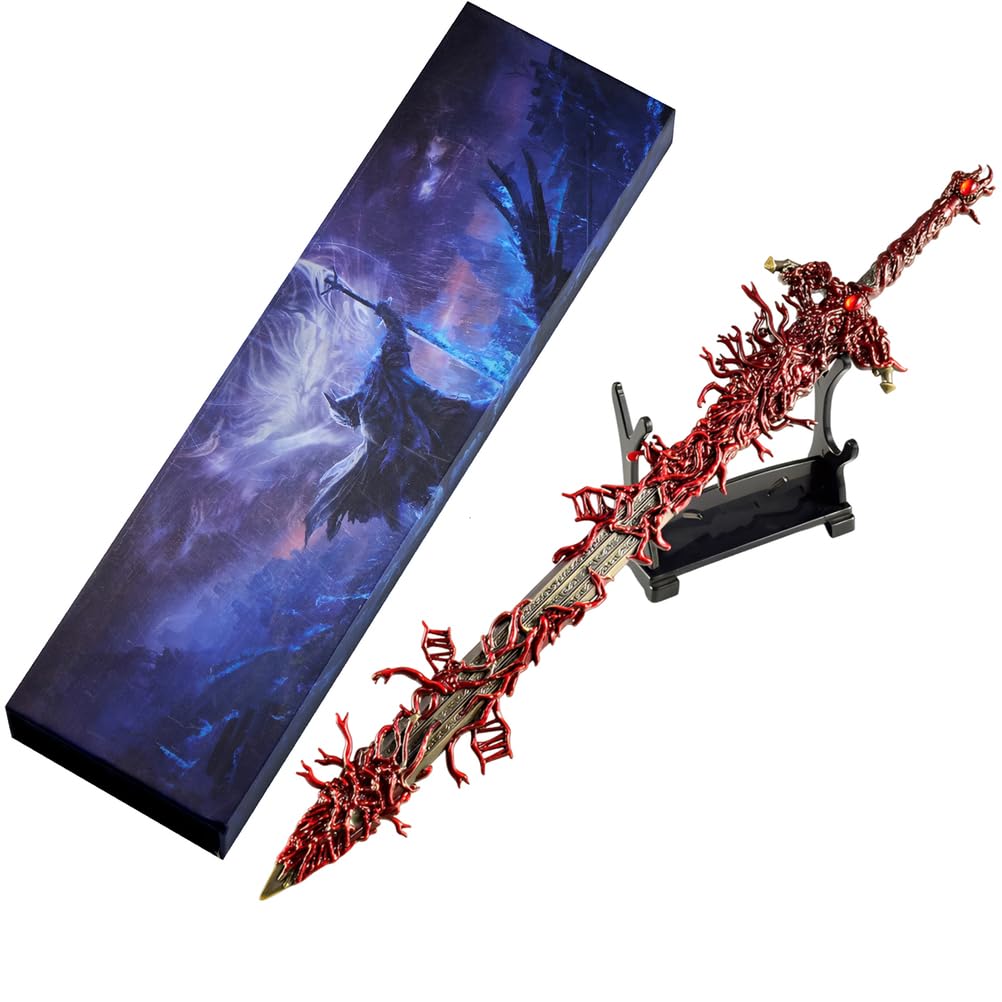 Modello di Lama Blasfema di Elden Rings da 11,8 po,Modelli da Collezione di Oggetti di Scena per Videogiochi,Espositore Squisito per Collezionisti di Videogiochi,Regalo Peri Fan di Nightreign