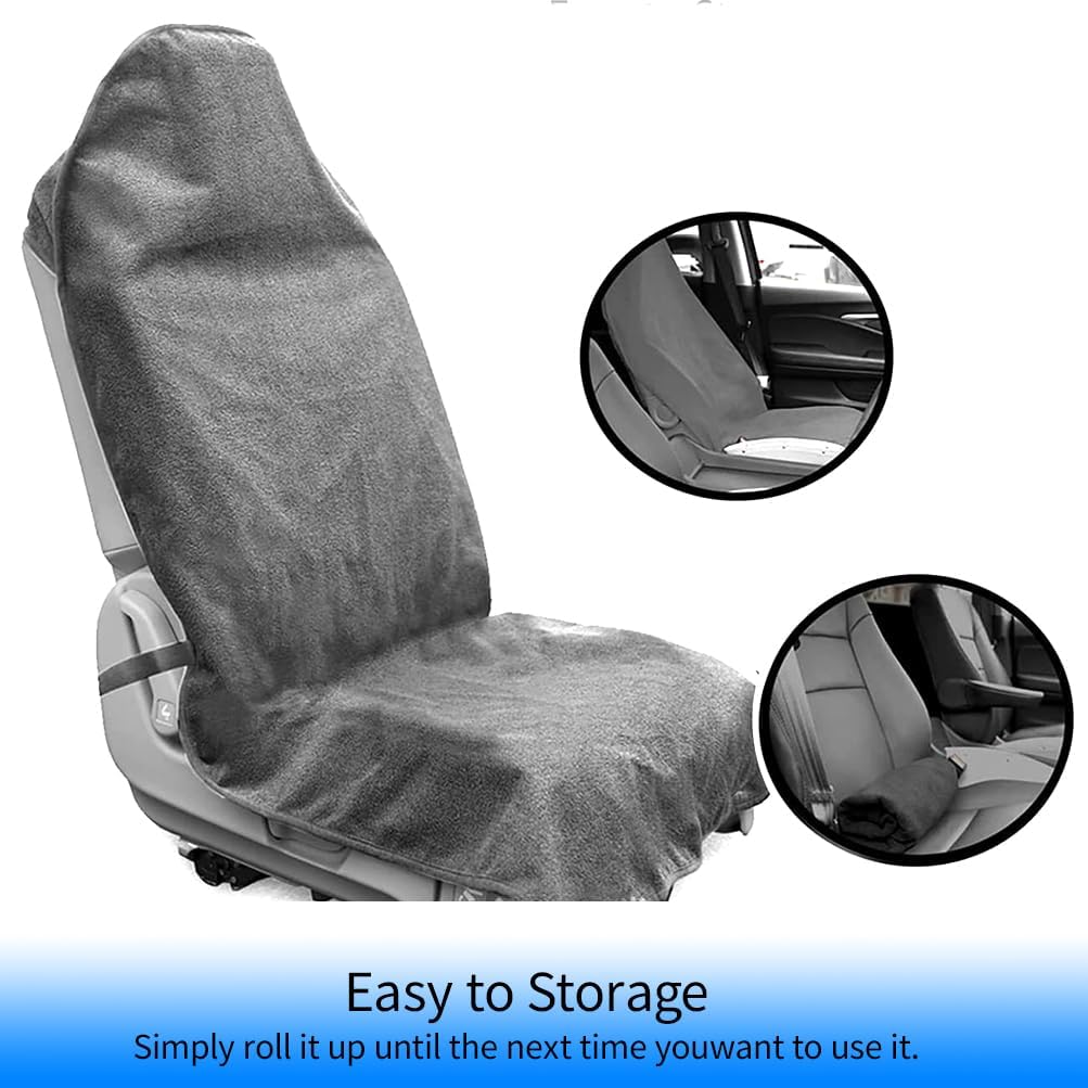 Waterproof Sweating Car Seat Cover for Post Gym Workout, Running, Swimming, Beach and Hiking, Universal Fit Non-Slip Bucket Seat Protector for Cars SUV Trucks, Machine Washable