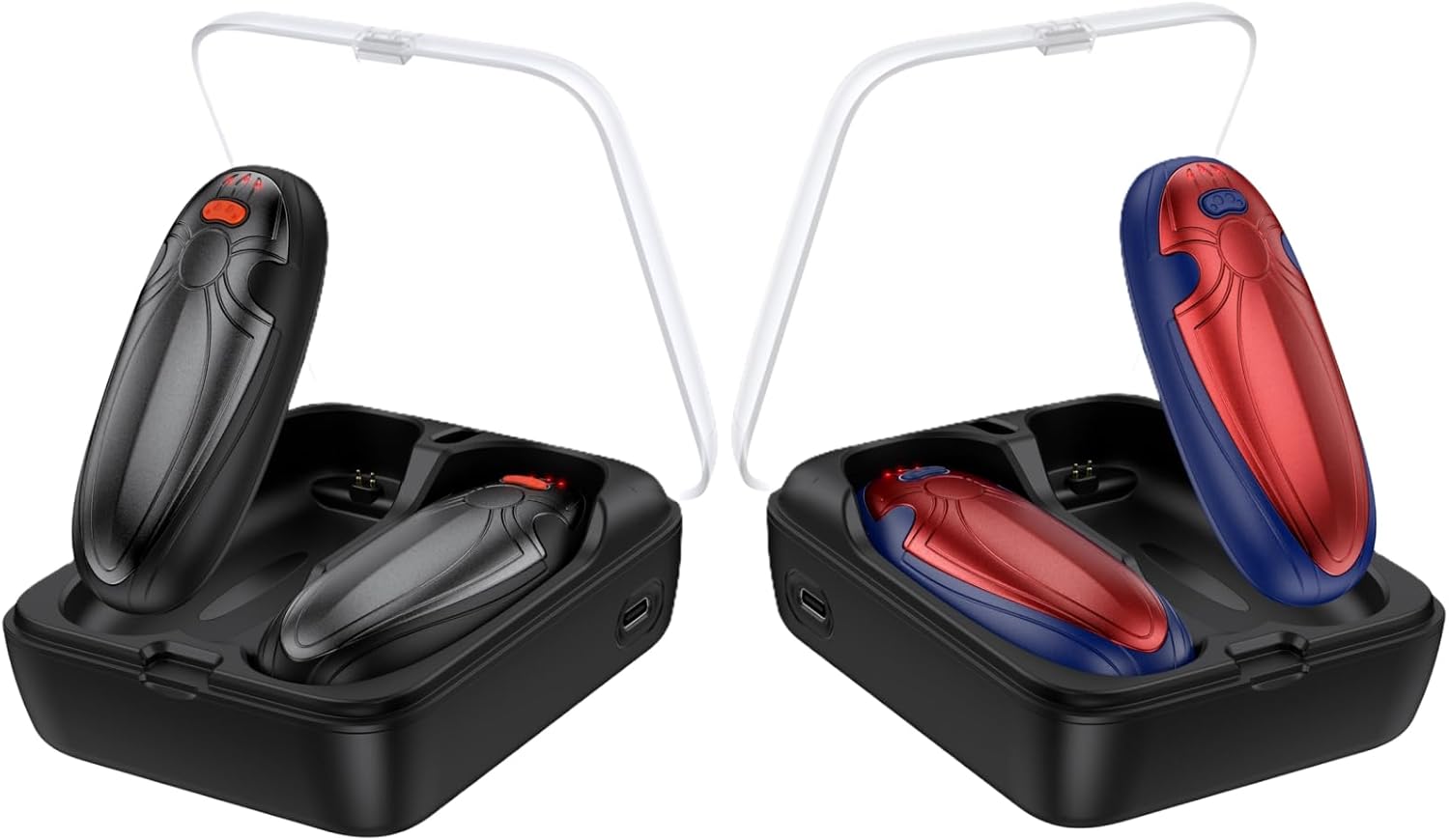 Hand Warmers Rechargerable 4 Pack - 14000mAh Electric AI Handwarmers with Charging Case, Magnetic 2 in 1 Pocket Heater, Stocking Stuffers, Gifts for Women/Christmas/Golf/Camping Accessories