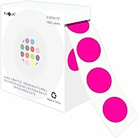 Vista 136 de PARLAIM 6 Rolls 6000PCS 3/4" Round Circle Color-Code Dot Stickers, 6 Color Style Colorful Coding Label Sticker for Home Office Classroom