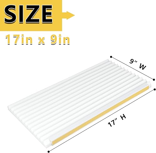 Miniatura 2 de Paneles de aislamiento de espuma para aire acondicionado de ventana, 17 x 9 x 78 pulgadas, kit de paneles aislados laterales para ventanas, paquete