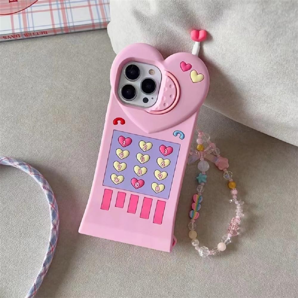 レトロ可愛い14 Amazon.com: Tqswdmb Cute Retro Classic Cellular Phone Shaped Case