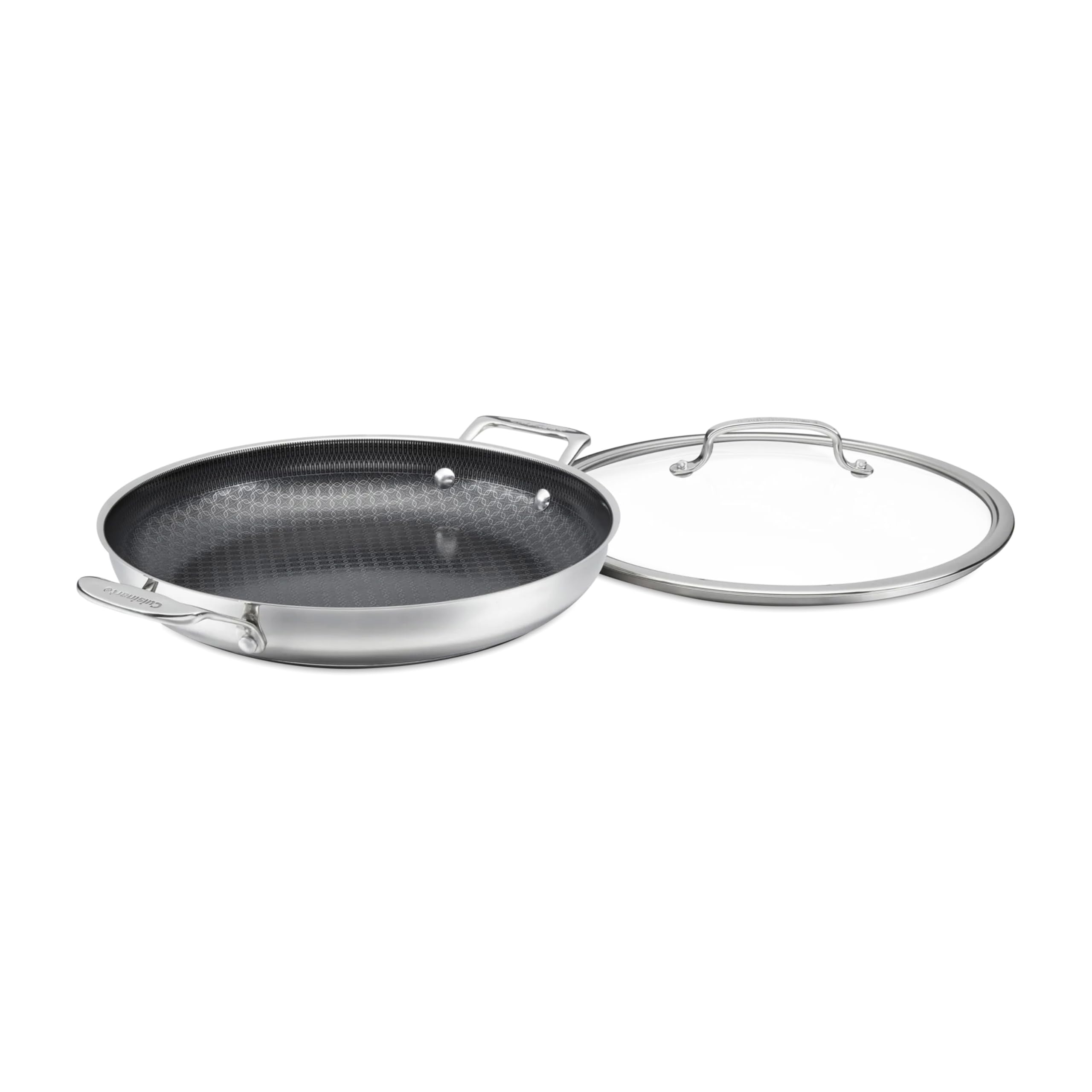 Cuisinart FusionPlus Hybrid Nonstick Stainless Steel Cookware, 12-Inch Everyday Pan with Cover