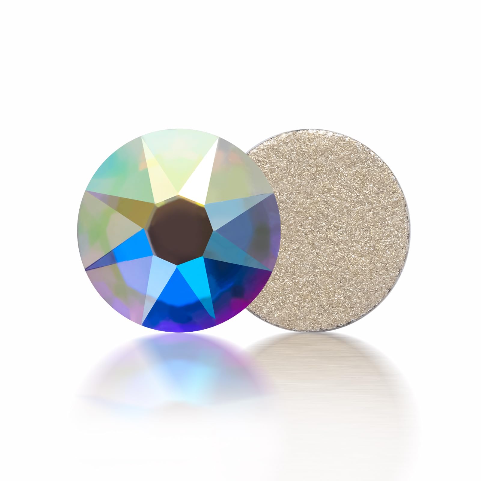 Meibite Crystal AB Flatback Rhinestones, Glass Rhinestones for Nail Art and Craft, Glue Fix, Loose Crystal Gemstones(Crystal AB, SS6, 1440pcs, 1.9-