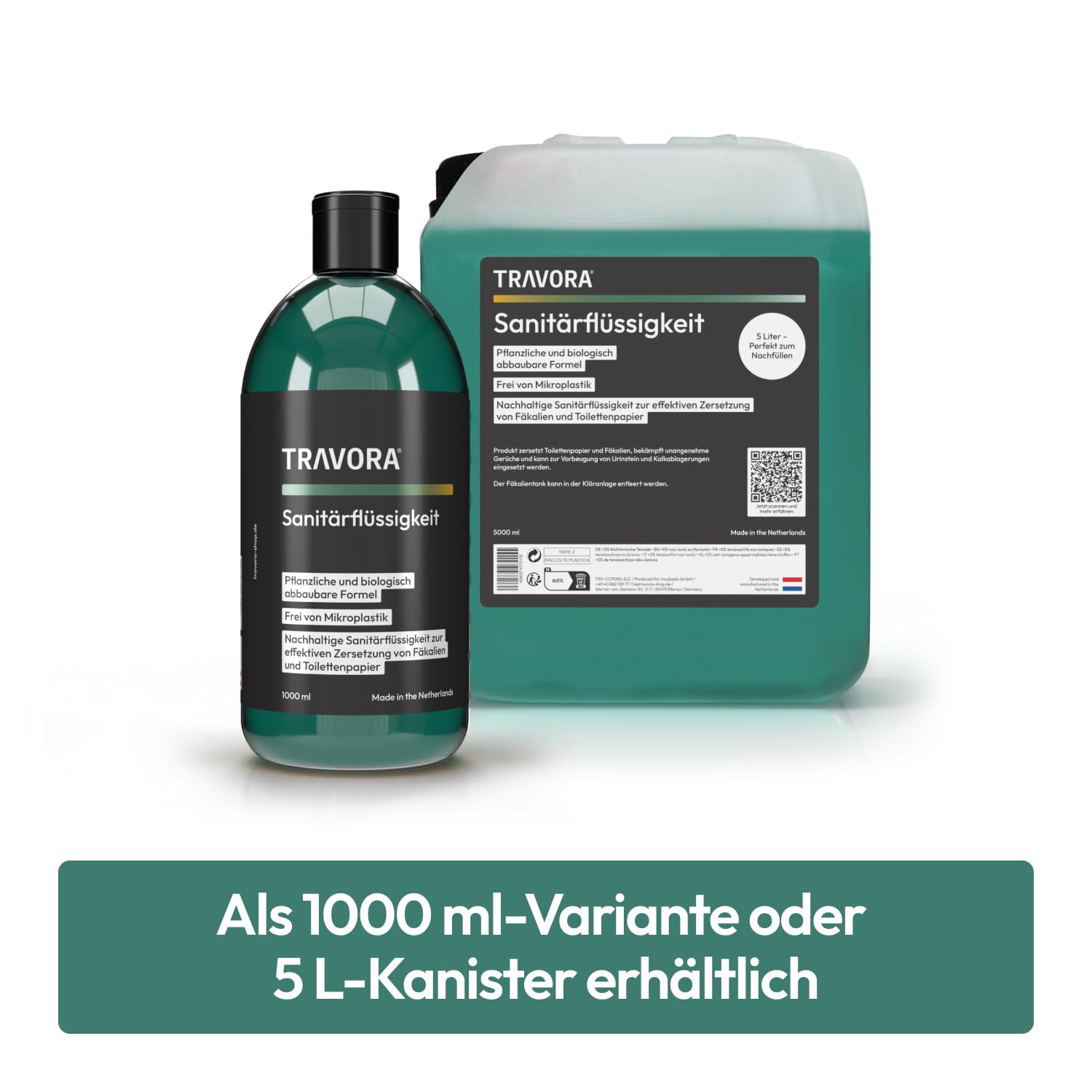 Sanitärflüssigkeit für Campingtoilette - biologisch abbaubarer Toilettenzusatz Wohnmobil 5L - Sanitärzusatz für effektive Zersetzung von Fäkalien und Bekämpfung unangenehmer Gerüche