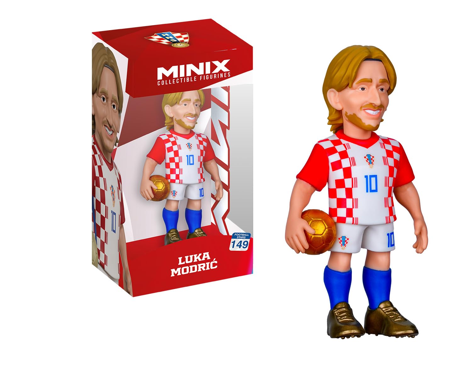 MINIX - Gwiazdy piłki nożnej - Mistrzostwa Świata #149 - Chorwacja - Modrić - Figurka kolekcjonerska 12 cm