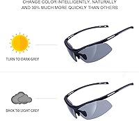 Vista 7 de MEETLOCKS Gafas de sol deportivas resistentes a los arañazos con marco TR90 elástico