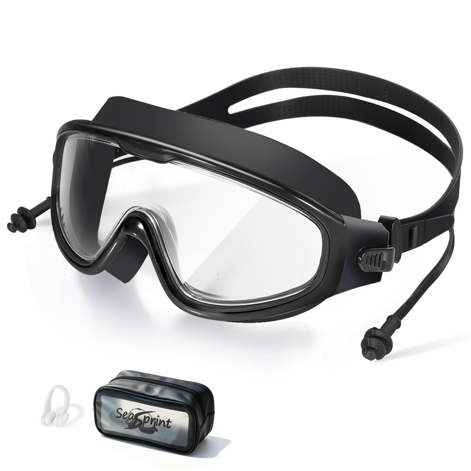 Gafas de natación, visión amplia, visión clara, gafas de natación para adultos, protección UV antivaho, sin fugas, gafas de piscina