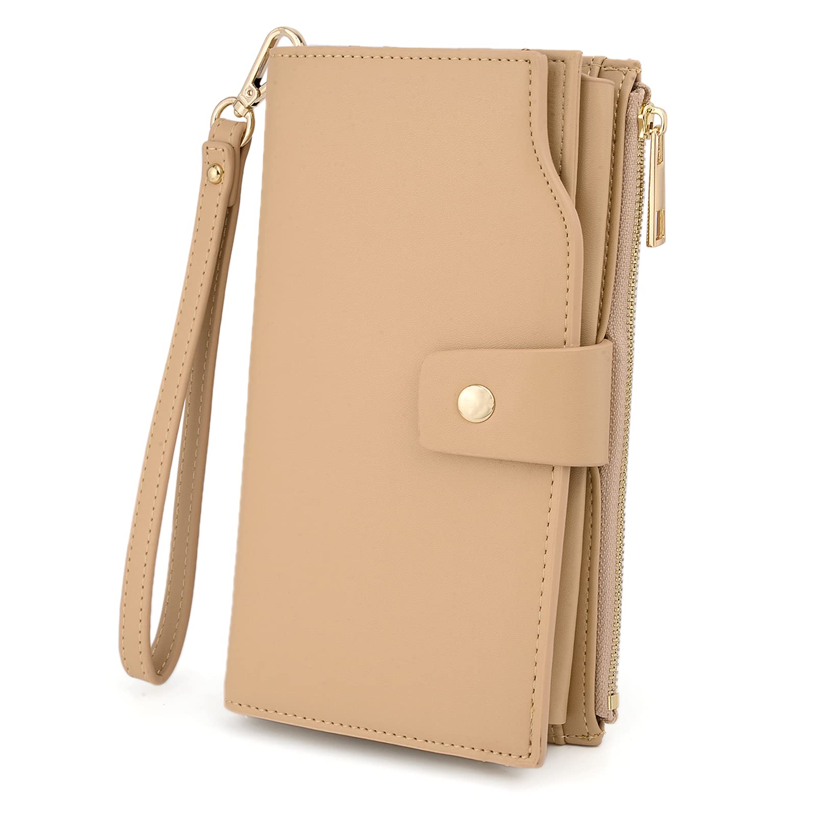 UTO Geldbörse Damen Gross Geldbeutel Damen Groß RFID Blockierung PU Leder Kupplung 21 Kartensteckplätze Halter Organizer mit Große Kapazität innere Tasche passt 5,5 '' Handy