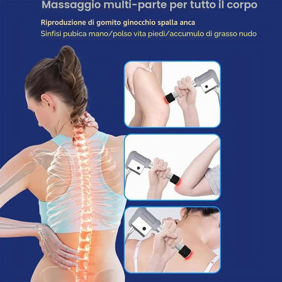 Elettromagnetico Macchina per Terapia Ad Onde D'urto Muti-Funzionale Shockwave Therapy Machine Massaggiatore per Alleviare Il Dolore Muscolare 5 Teste di Massaggio per Disfunzione Erettile
