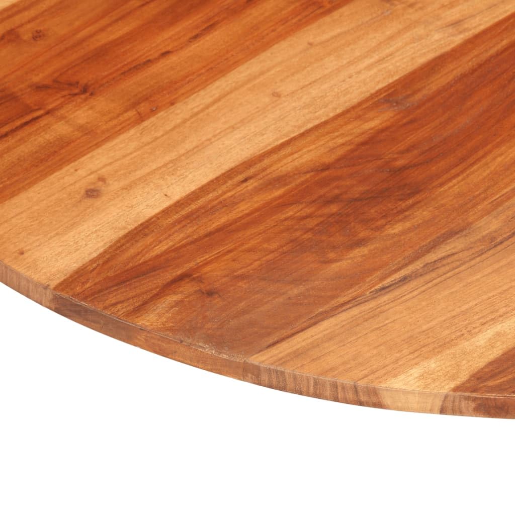 Tomostar Dessus de Table, Plateau de Table à Manger Remplacement Bois Massif d'acacia Rond 15-16 mm 80 cm