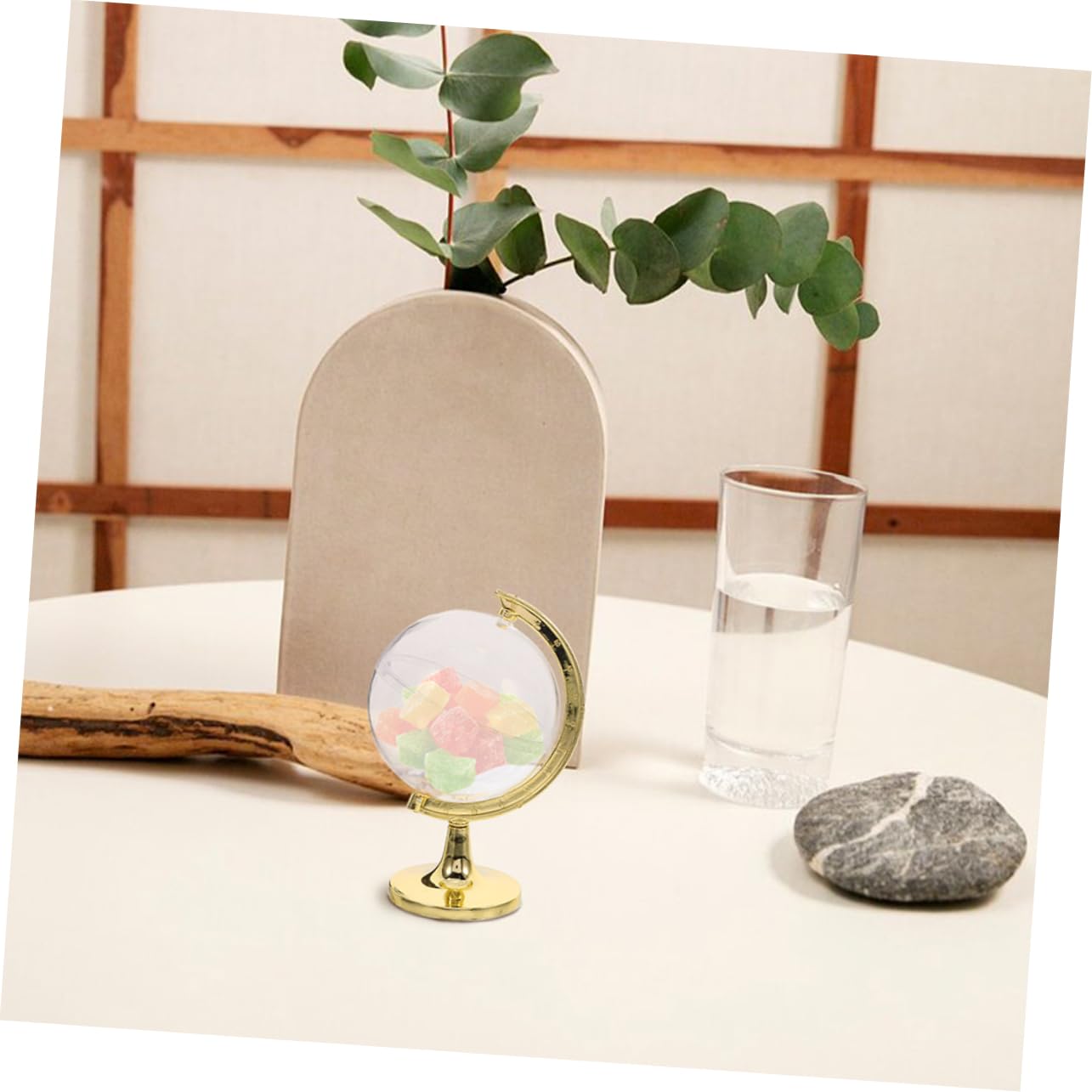 Boîte à Dragées de Globe en Plastique Transparent Lot de 20