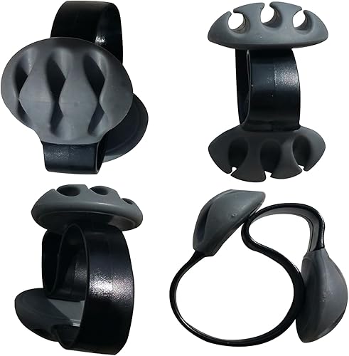 Miniatura 3 de Coralpearl Clips de caída de cables de escritorio no adhesivos, soporte para cable de mesa, abrazadera de gestión de cables pequeña extraíble,