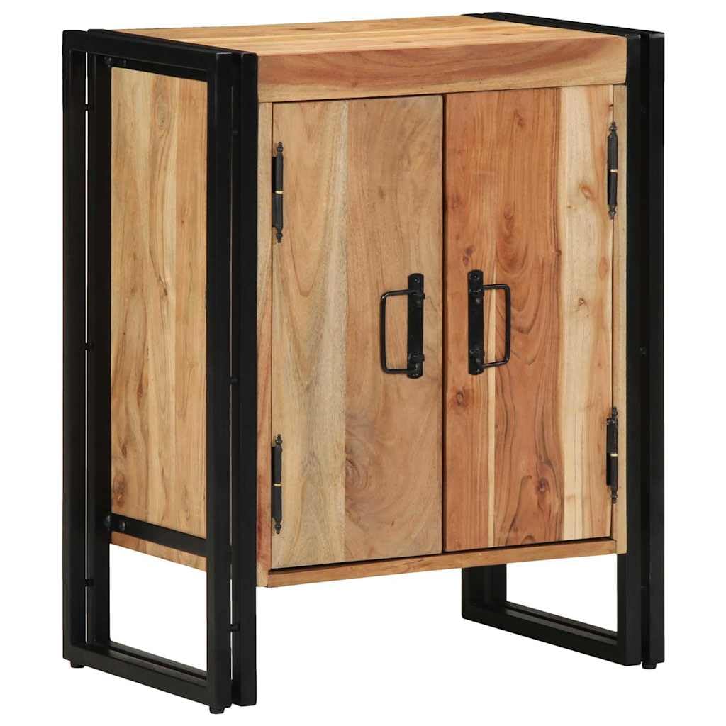 Mobile per Scarpe in Legno Massello di Acacia 56x35x70 cm Marrone