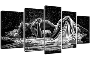 Sensuous Canvas Masterpiece: "Rain-Kissed Desire"