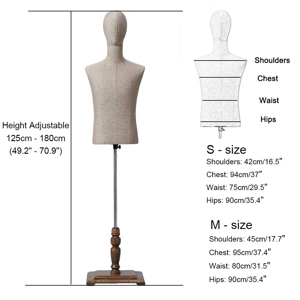 Mannequin-Torso für Handwerksausstellungen, männlicher Kunststoff-Halbkörper-Schaufensterpuppe, abnehmbare Einzelhandelsdisplays und -regale
