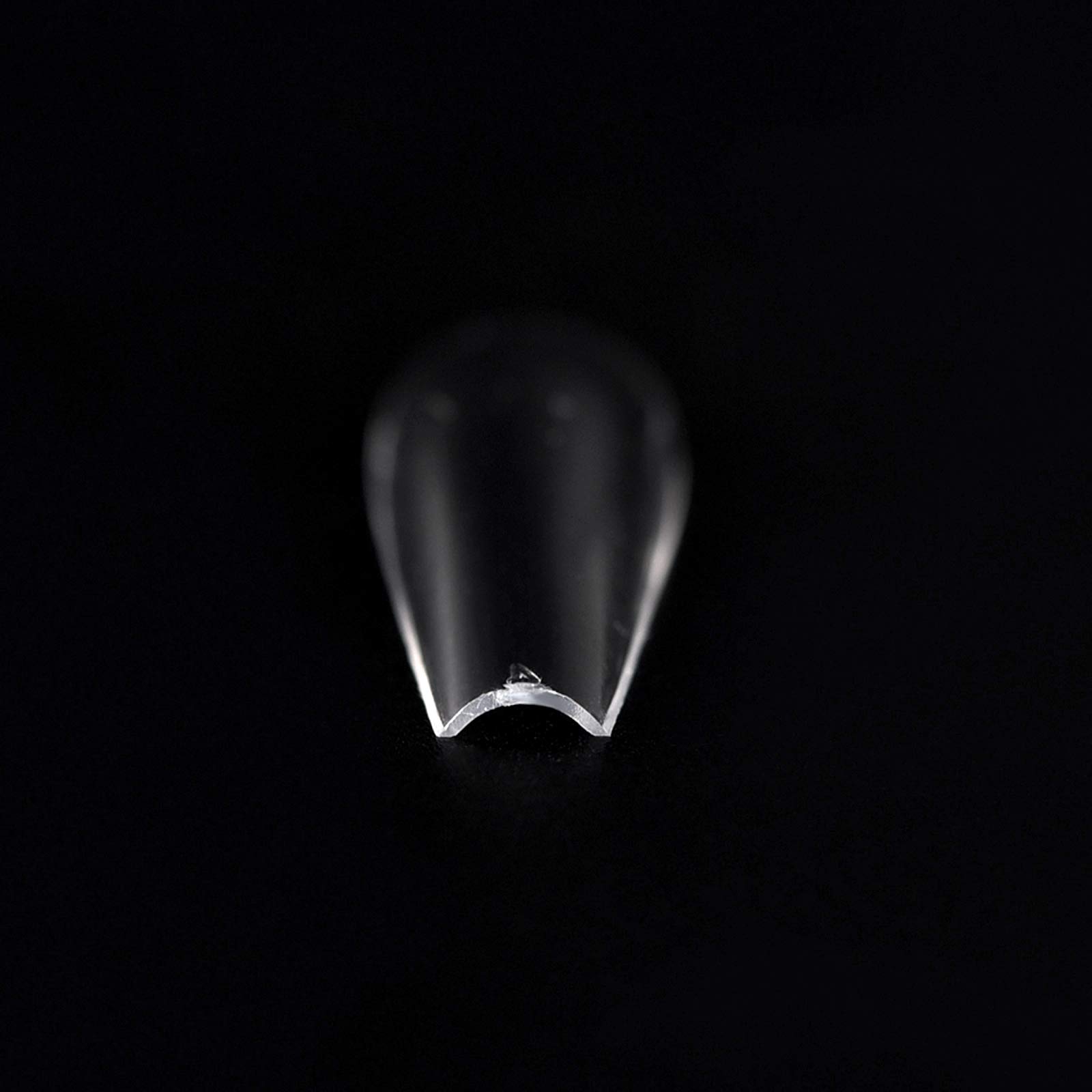 KADS 500pcs Stiletto Nail Tips Press on Nails Fake Nails Full Cover Acrylic False Nail Tips 10 Sizes (Trapezoid, Transparent) - Image 3