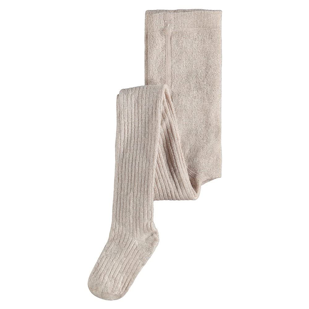 NAME IT Boy's NKFPANTYHOSE Glitter Rib NOOS Socks, Moonbeam, 134/140