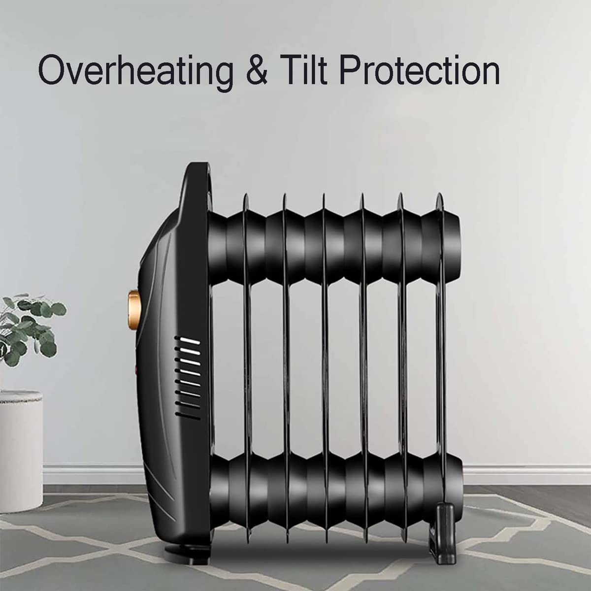 Amazon.co.jp : オイル入り電気ヒーター、自立式エネルギー効率の良い7