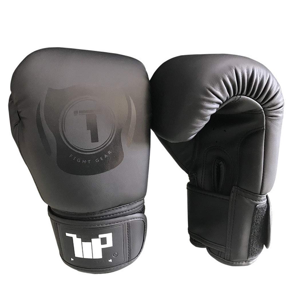 Guantoni da Boxe da Allenamento, Guanti da Allenamento Traspiranti in PU Traspiranti, Possono Essere Usati Come Guantoni da Combattimento O Guanti da Borsa (10 Oz),Nero,10oz