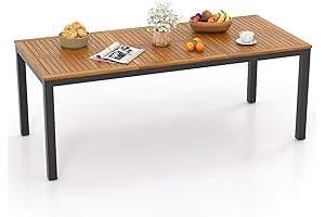 Tangkula 8-Person Outdoor Wood Dining Table