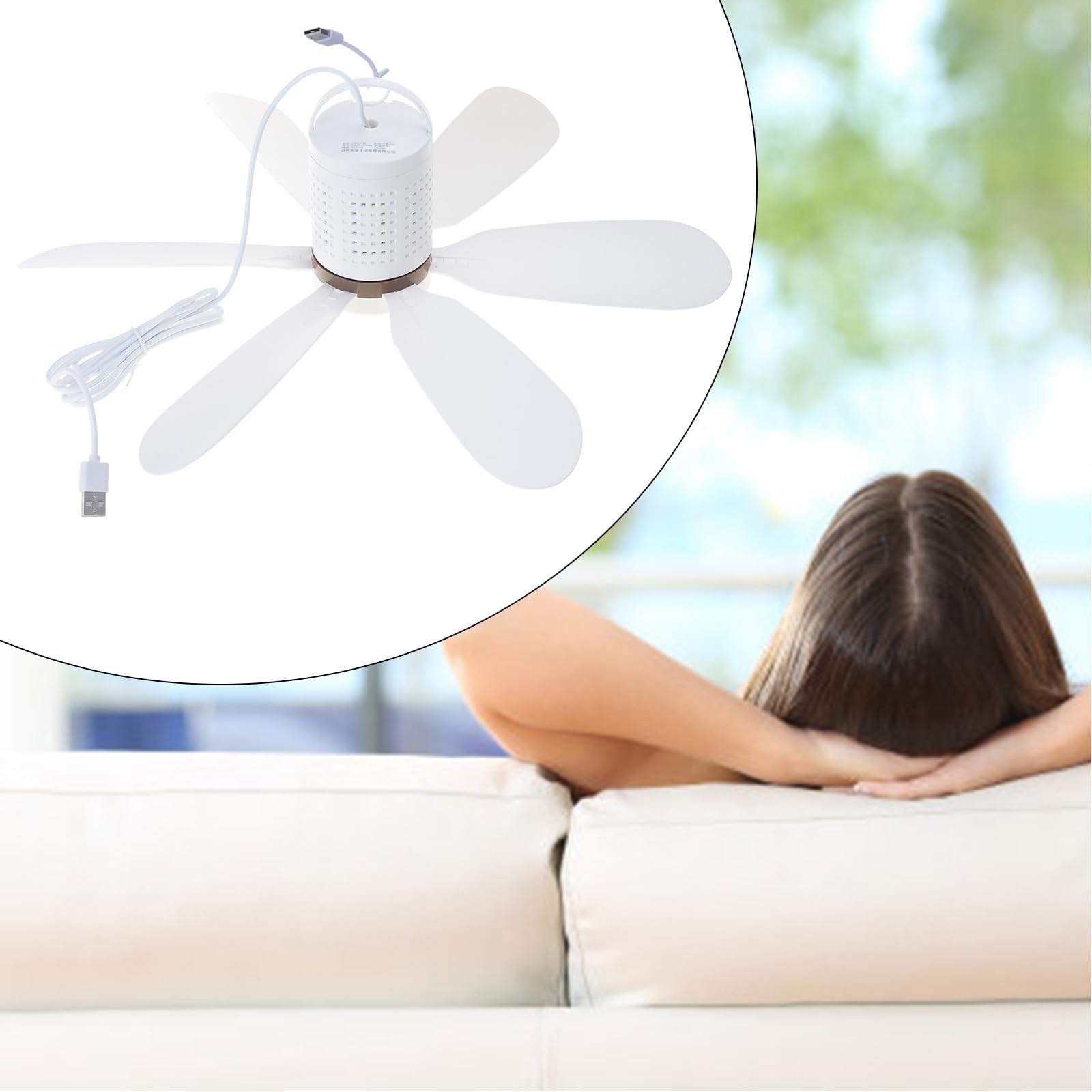 PMFACE Portable Ceiling Fan,5V Camping Fan Low Power For Tent Fans,USB Rechargeable Small Fan For Camping And Hiking Outages