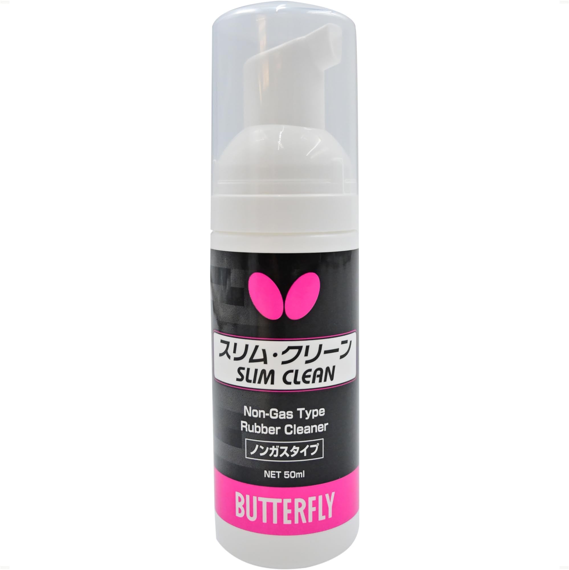 Slim Clean (Professional Foam Type Rubber Cleaner) - Non-Gas Type Cleaner for Your Table Tennis Paddle Rubbers, Helps Remove Dirt, Dust, and Oil