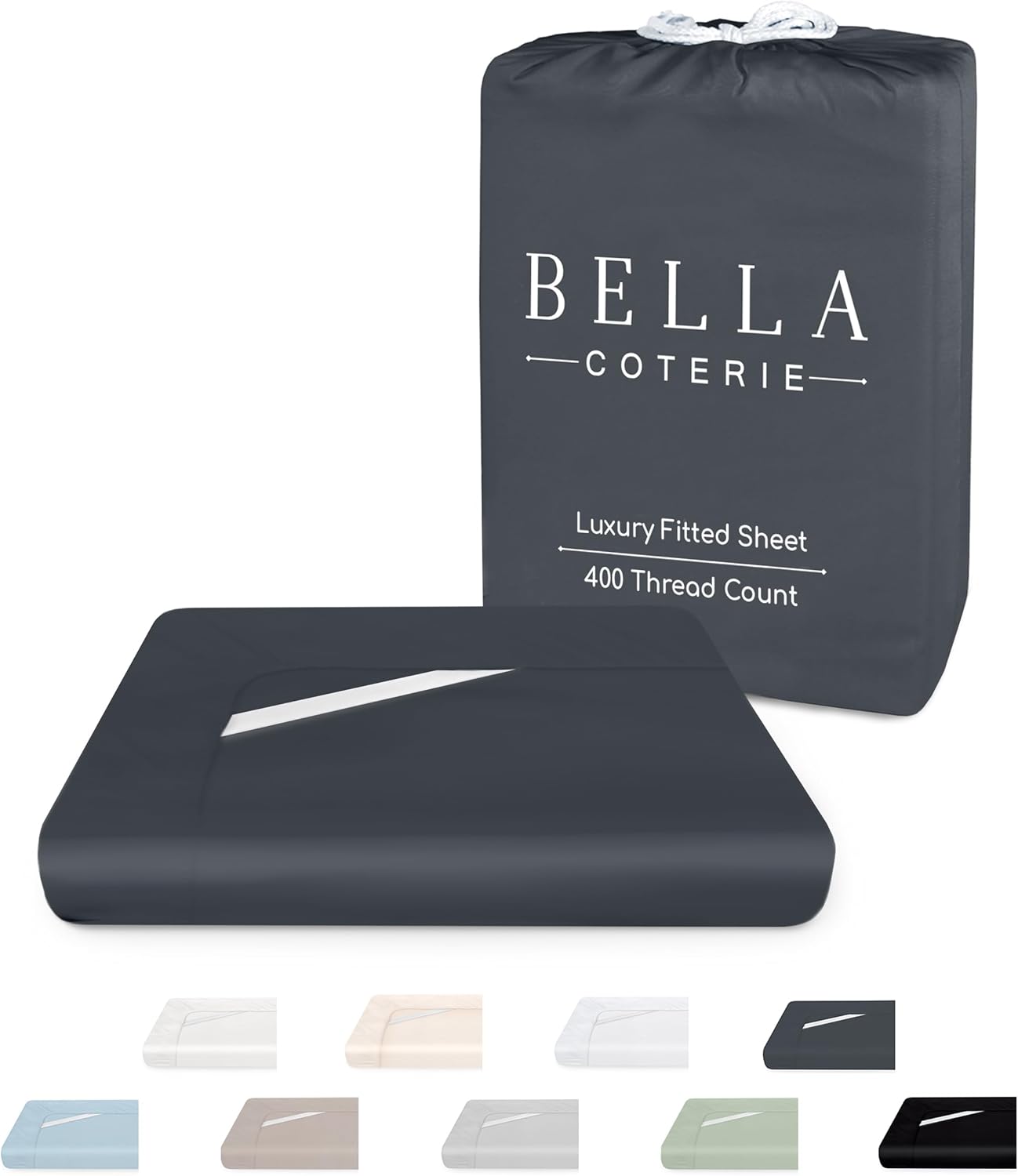 Bella Coterie Luxury Bamboo Viscose Cal King Size Fitted Sheet | 100% Organically Grown | Ultra Soft | Cooling for Hot Sleepers | 18" Deep Pocket [Dune]