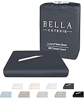 Vista 12 de Bella Coterie - Sábana bajera ajustable de viscosa de bambú de lujo tamaño King, 100 % cultivada orgánicamente, ultrasuave, refrescante