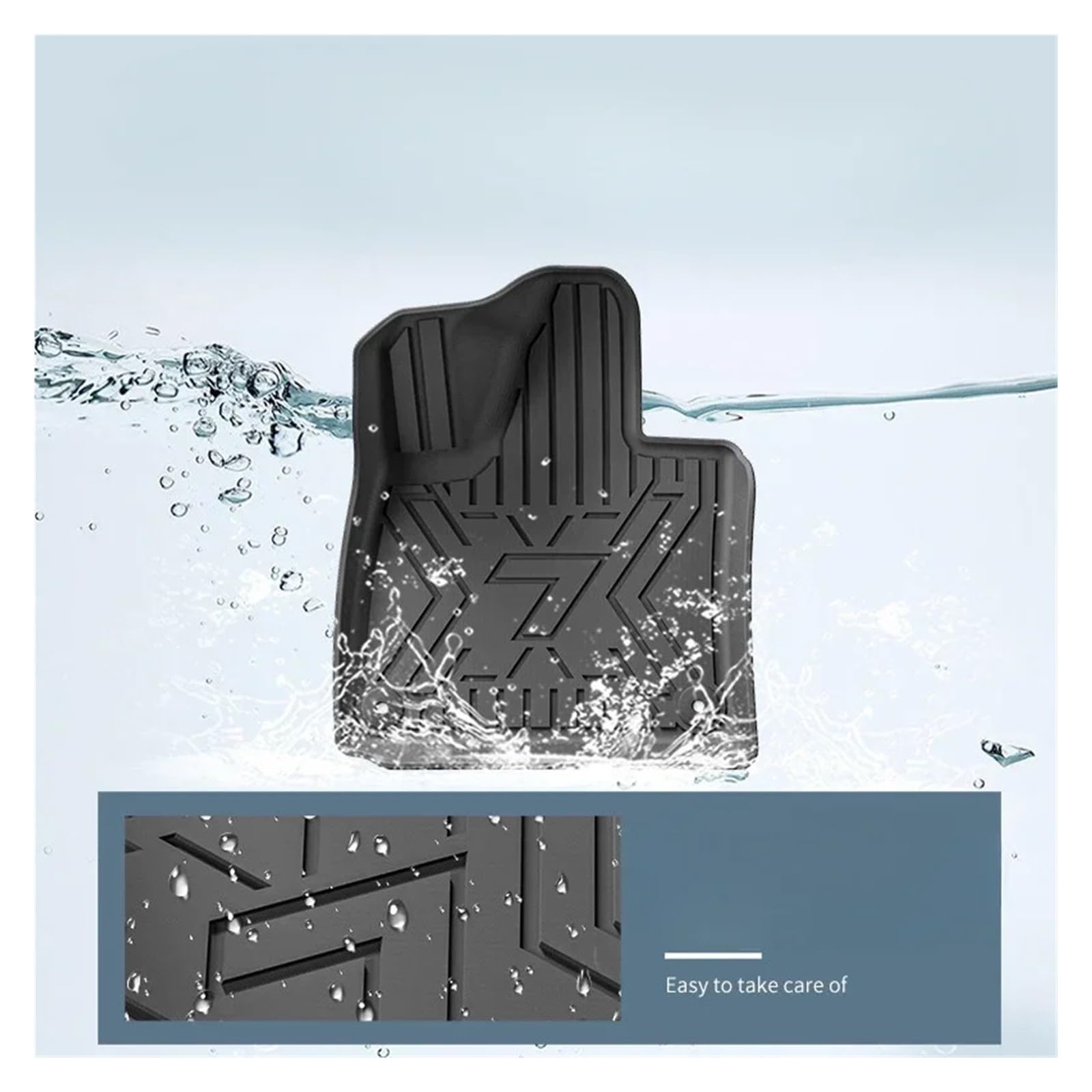Car Floor Mats Compatible with Zeekr 7X 2024 2025 TPE Foot Pads Trunk Cushion Waterproof Wear-Resistant Internal Car — view 3