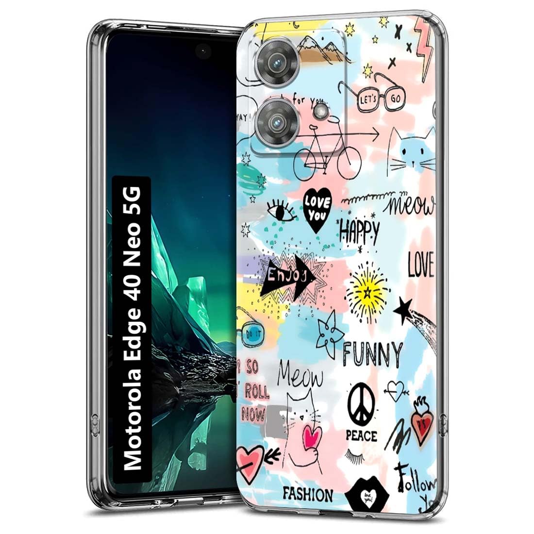 Fashionury Soft Silicon Printed Designer Mobile Back Cover for Motorola Edge 40 Neo -D0126 (B0CLK877QS) Amazon Price History, Amazon Price Tracker