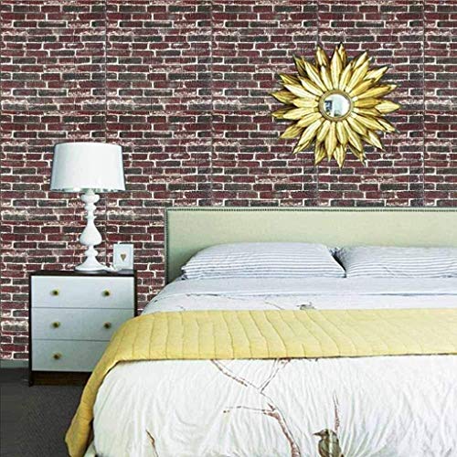 Panneau mural auto-adhésif mousse 3D pierre texturée blanc MU 30Pcs - 4