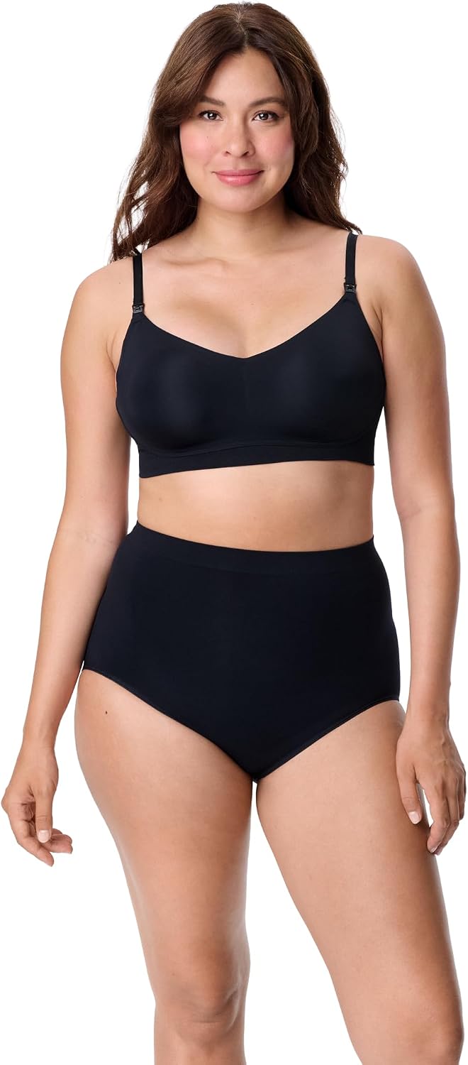 Motherhood Maternity Women's Comfort Nursing Bra with Removable Pads, Wirefree and Seamfree