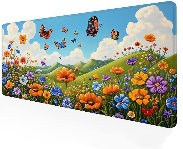 Tapis de souris XXL ciel bleu 900x400mm pour gamer et bureau imperméable