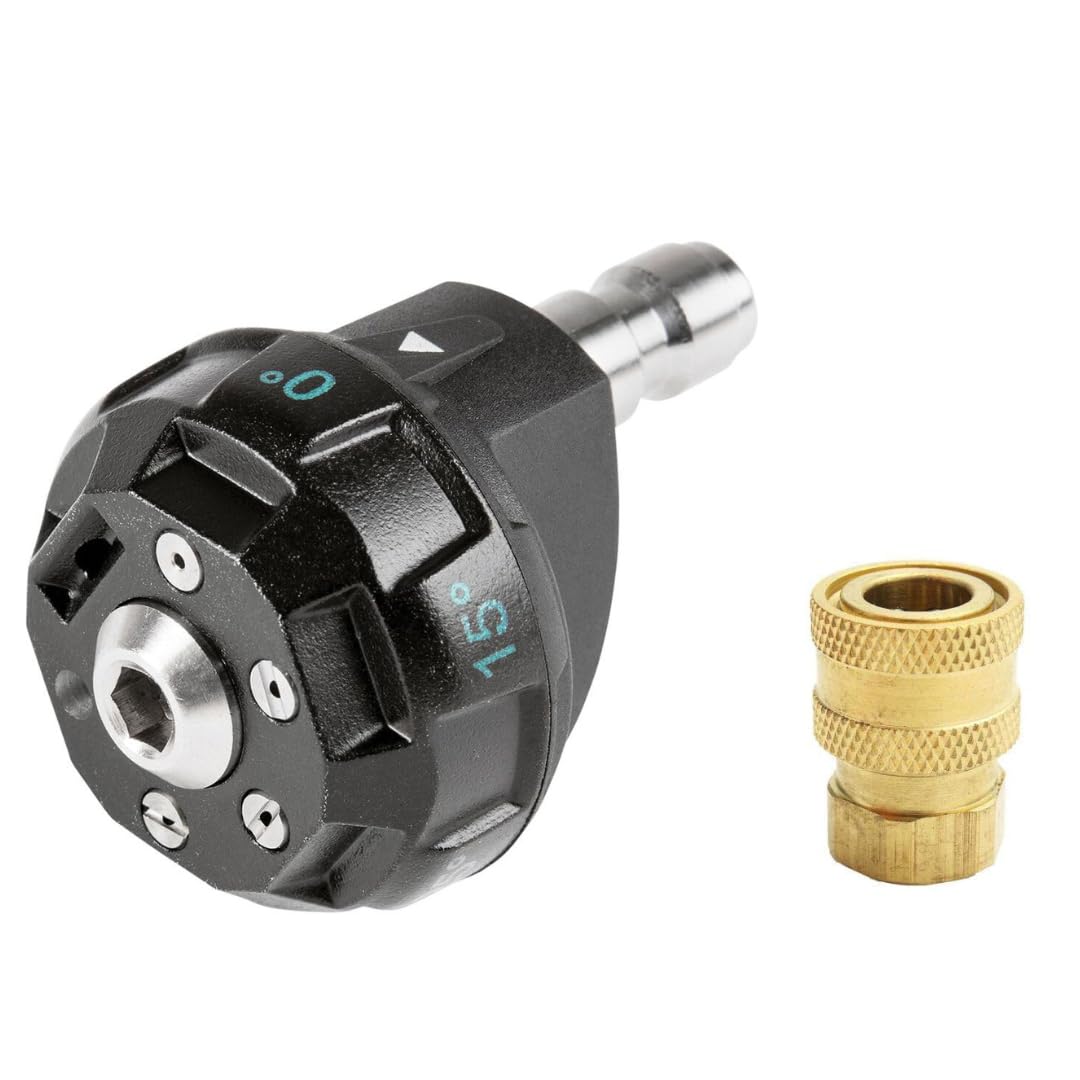 STARQ Pressure Washer Nozzle Tips, 6-in-1 Quick Changeover, Adjustable Pressure Washer Nozzle with 1/4 Inch & 3/4 Quick Connect