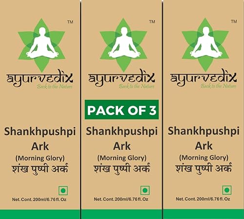 Shankhpushpi Ark  Destilado Shankpushpi totalmente natural (paquete de 3)