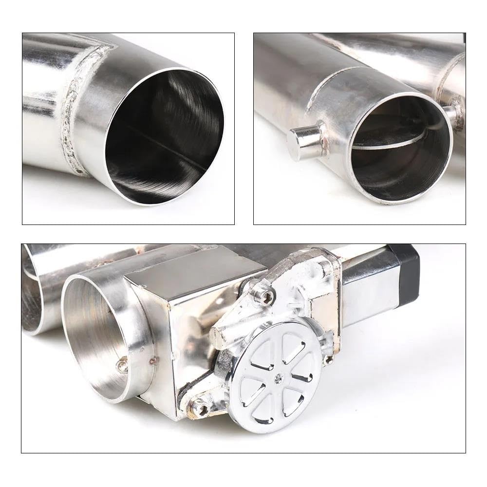 Terminale di Scarico Kit Ritaglio Scarico Elettrico Doppio da 2.25'' 2.5" E 3" con Valvola Controllo Scarico A Y con A Doppia Valvola 1 Trascinamento Punta di Scarico Coda(2.5INCH)