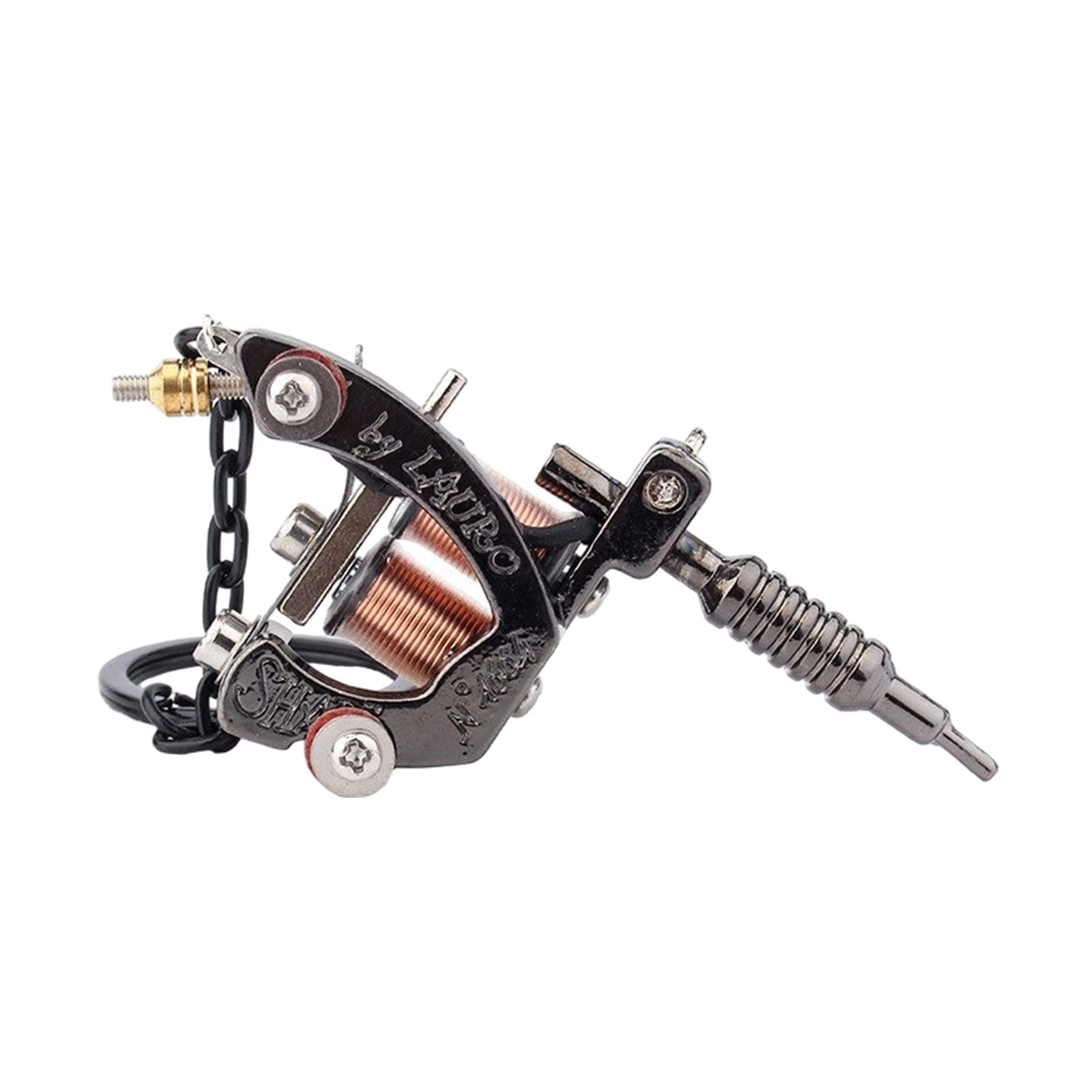 Portachiavi Mini Macchina Da Tatuaggio In Metallo - Ciondolo Decorativo Argento - Foto 7