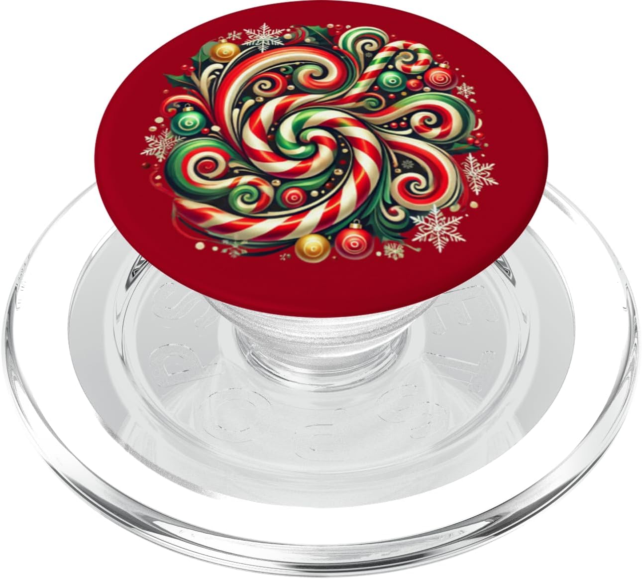 Unique Christmas Candy Cane Swirl Holiday Phone Stand Gift PopSockets PopGrip for MagSafe