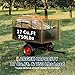 ATV Trailer Tow Behind Steel Dump Cart, 750 lbs 17 Cubic Feet Heavy Duty Yard Garden Trailer with Removable Sides & All Terrain Tires, Fits Lawn Mower, Tractor, Garden Cart, Black